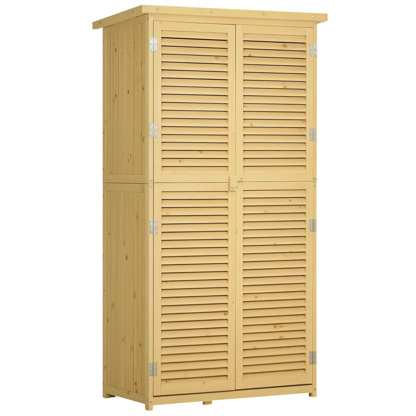3' x 5' Wooden Garden Storage Shed, Asphalt Roof, 2 Large Doors, Natural Sheds Natural at Gallery Canada