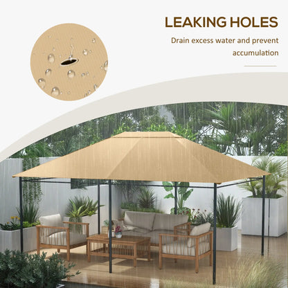 10' x 13' Gazebo Canopy Cover, Roof Replacement, Khaki Gazebo Canopy Replacement at Gallery Canada