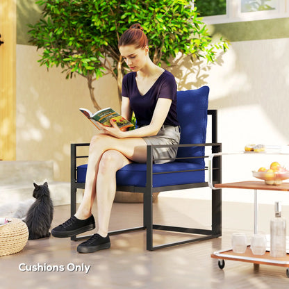 Patio Chair Cushions, Thick Deep Seat, Dark Blue Patio Chair Cushions at Gallery Canada