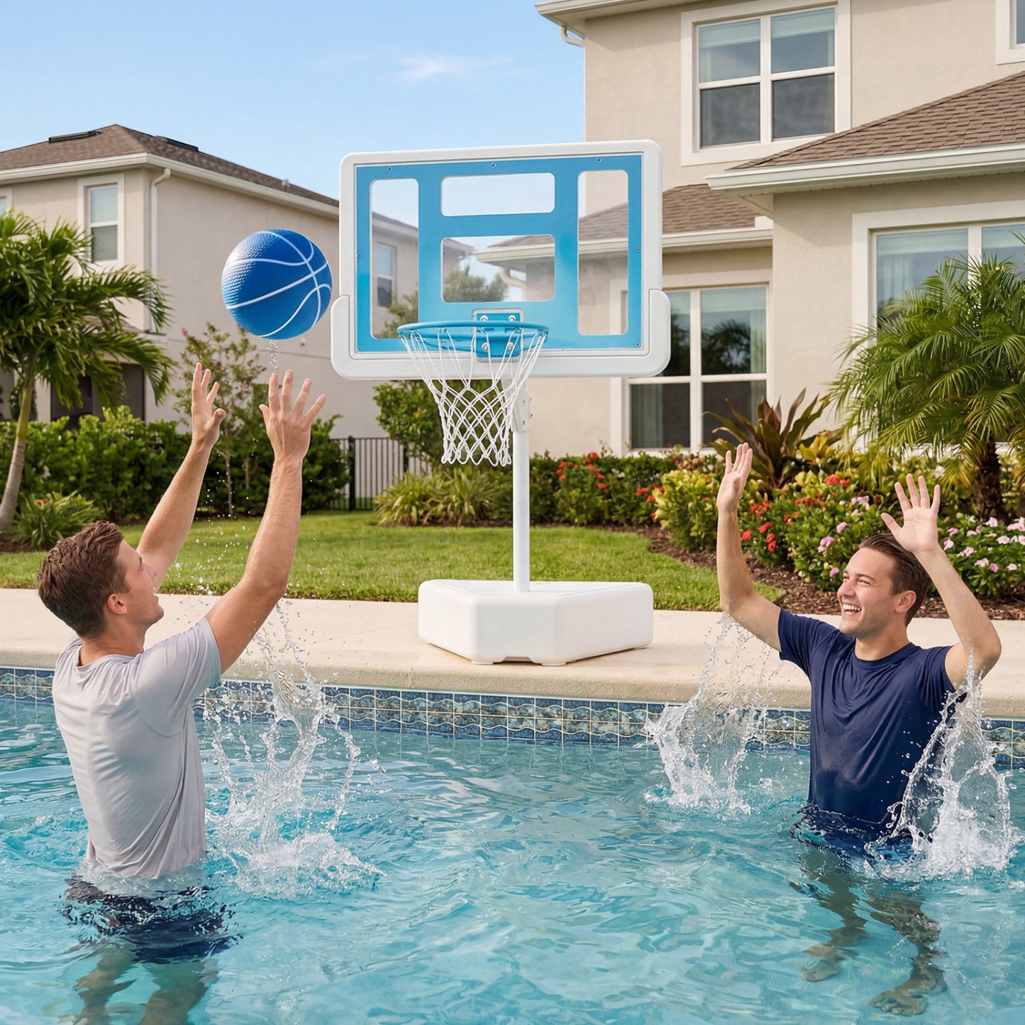 Panneau de basket de piscine Splash & Shoot, bleu