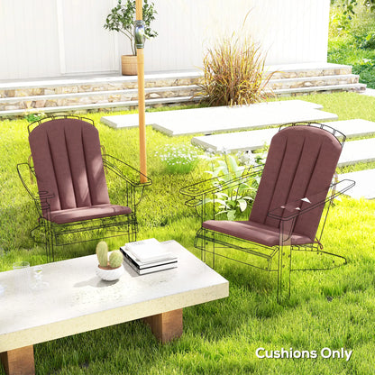 Set of 2 Patio Chair Cushions, High Back Adirondack, High-Density Foam, Wine Red Patio Chair Cushions at Gallery Canada