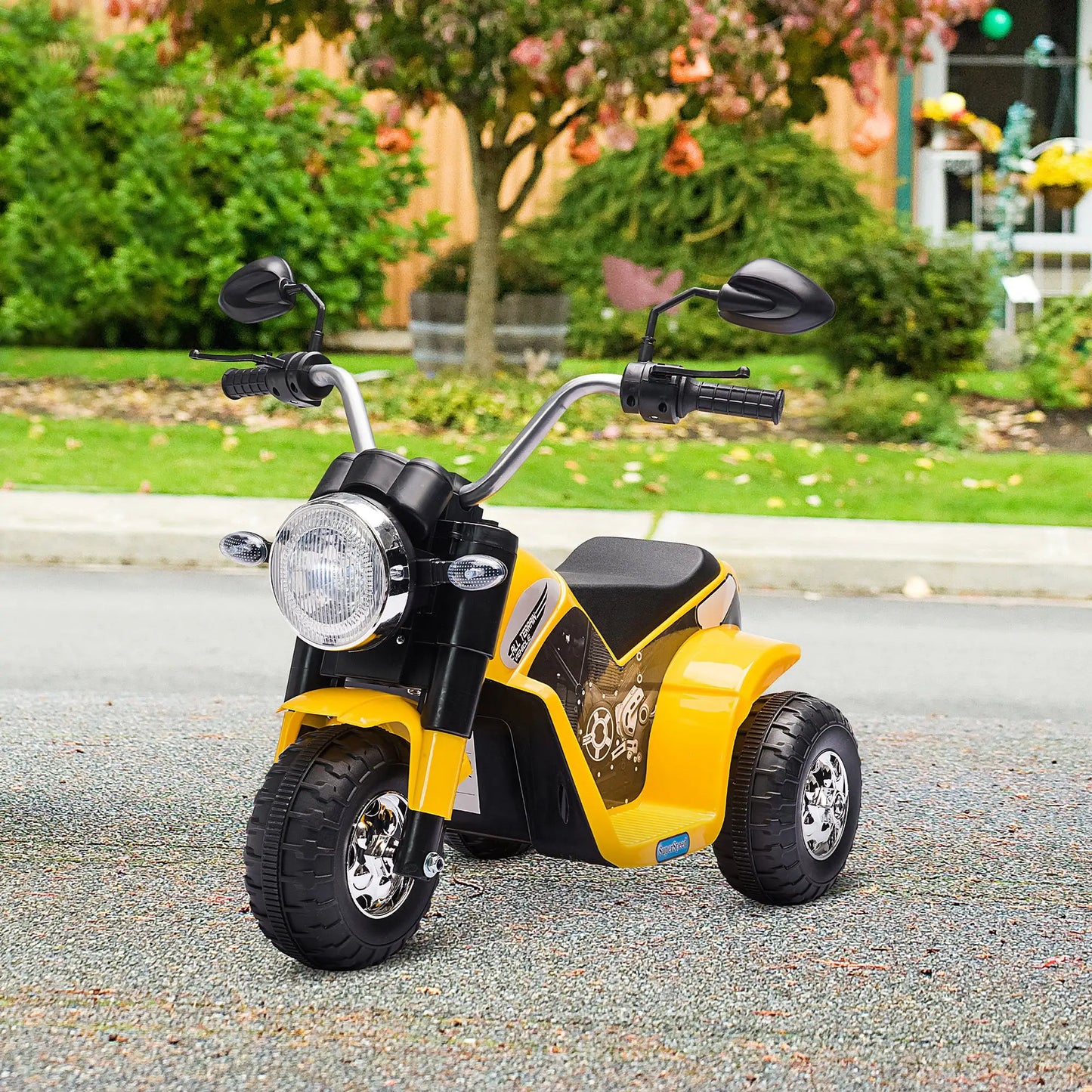Kids Electric Motorcycle, 6V Battery Powered, 3-Wheels, Yellow Electric Motorcycles at Gallery Canada