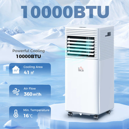 10000 BTU Portable Air Conditioner, Fan, Dehumidifier, Remote, 24H Timer, White Air Conditioner at Gallery Canada