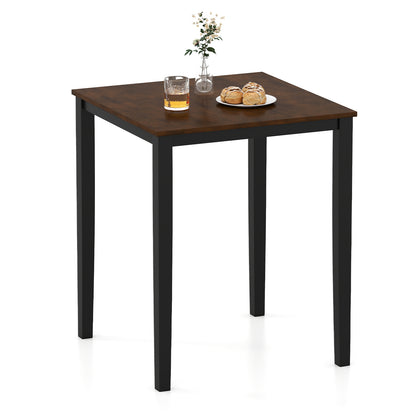 Square Dining Table with Solid Wood Frame for 4-Person, Black Dining Tables Black at Gallery Canada