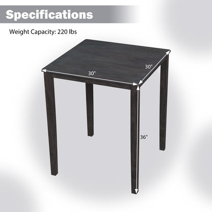 Square Dining Table, Solid Wood Frame, 4-Person, Gray Dining Tables at Gallery Canada