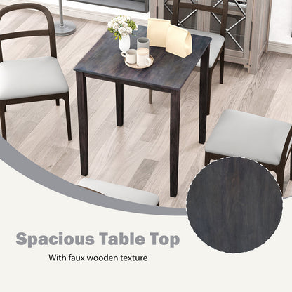 Square Dining Table, Solid Wood Frame, 4-Person, Gray Dining Tables at Gallery Canada