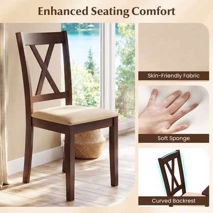 Square Kitchen Table with 4 Armless Chairs, Walnut Dining Room Sets at Gallery Canada