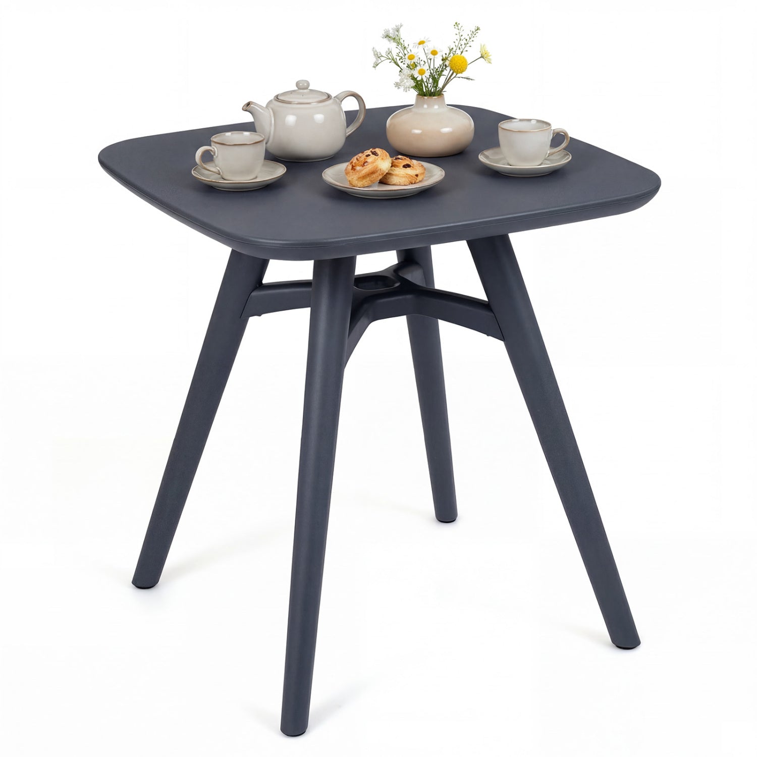 Square Outdoor Dining Table, All-Weather Plastic Patio Table, Gray Patio Dining Tables at Gallery Canada