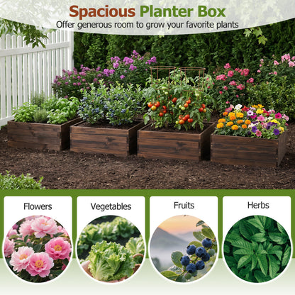 Square Raised Garden Bed Flower Vegetables Seeds Planter Raised Garden Beds at Gallery Canada