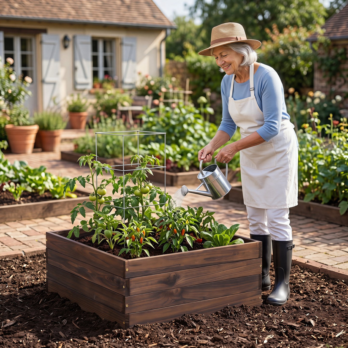 Square Raised Garden Bed Flower Vegetables Seeds Planter Raised Garden Beds at Gallery Canada