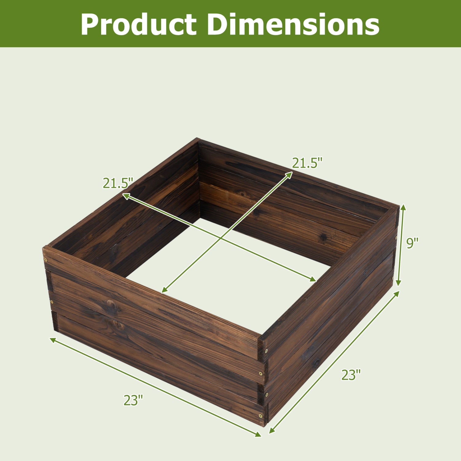 Square Raised Garden Bed Flower Vegetables Seeds Planter Raised Garden Beds at Gallery Canada