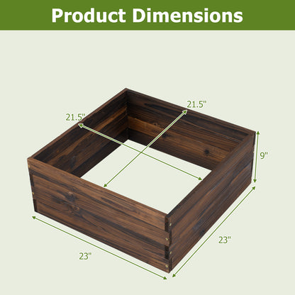 Square Raised Garden Bed Flower Vegetables Seeds Planter Raised Garden Beds at Gallery Canada
