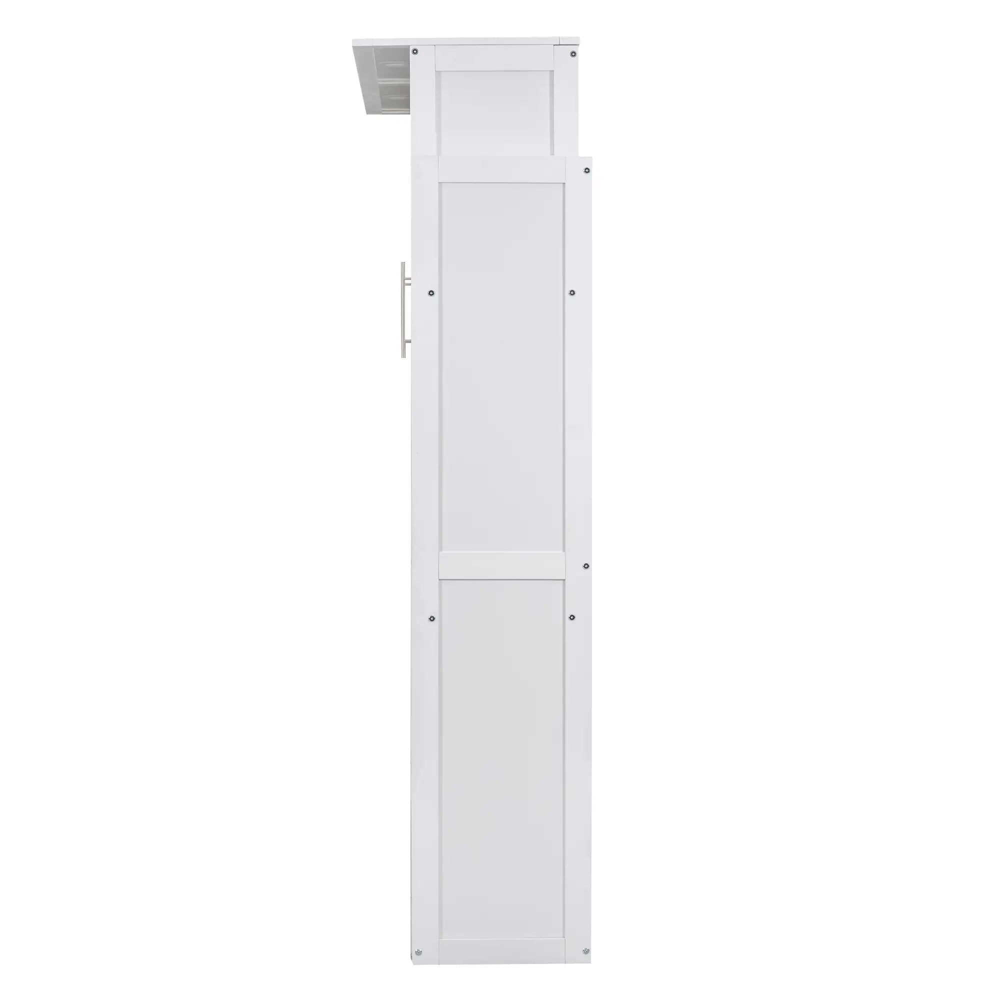 Murphy Bed with Shelves, LED Lights, 91
