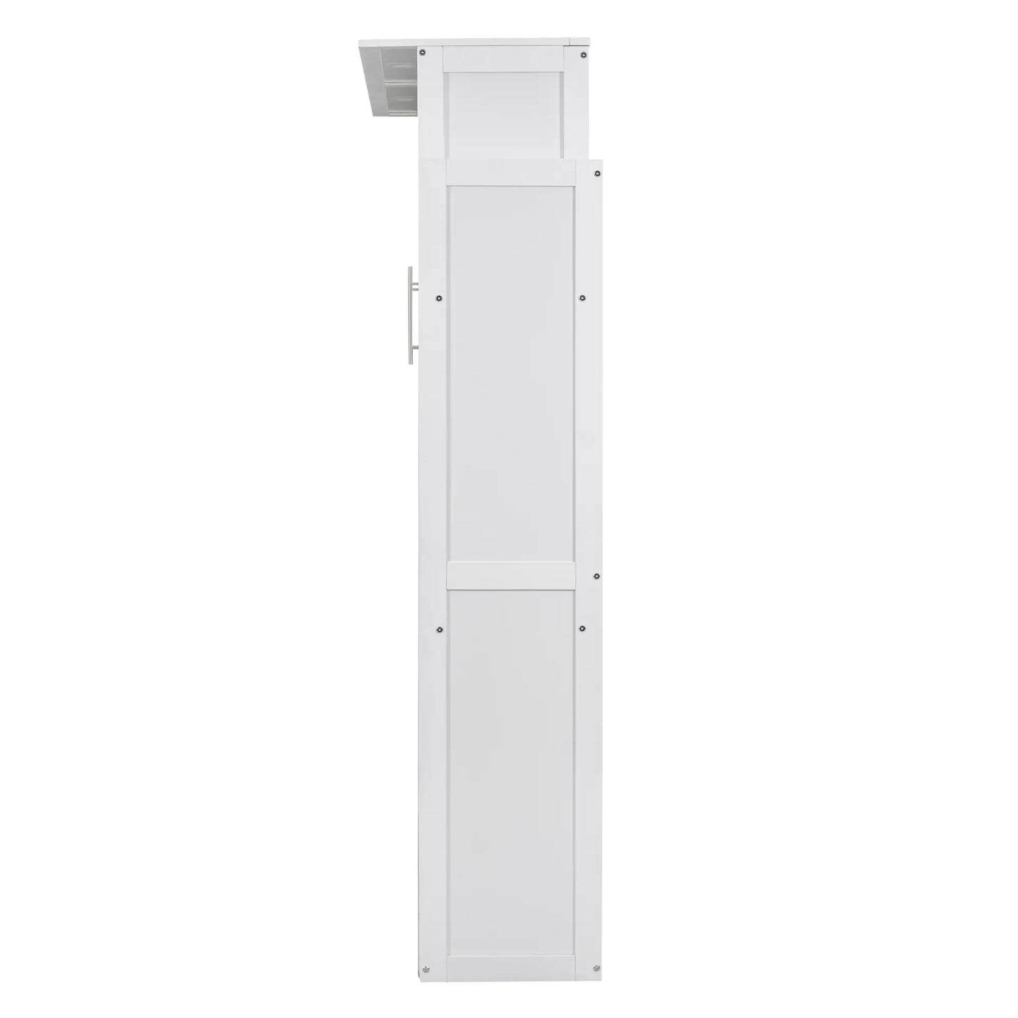 Murphy Bed with Shelves, LED Lights, 91" L x 81" W x 84" H, White Bed Frames at Gallery Canada