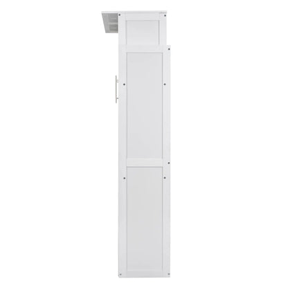Murphy Bed with Shelves, LED Lights, 91" L x 81" W x 84" H, White Bed Frames at Gallery Canada