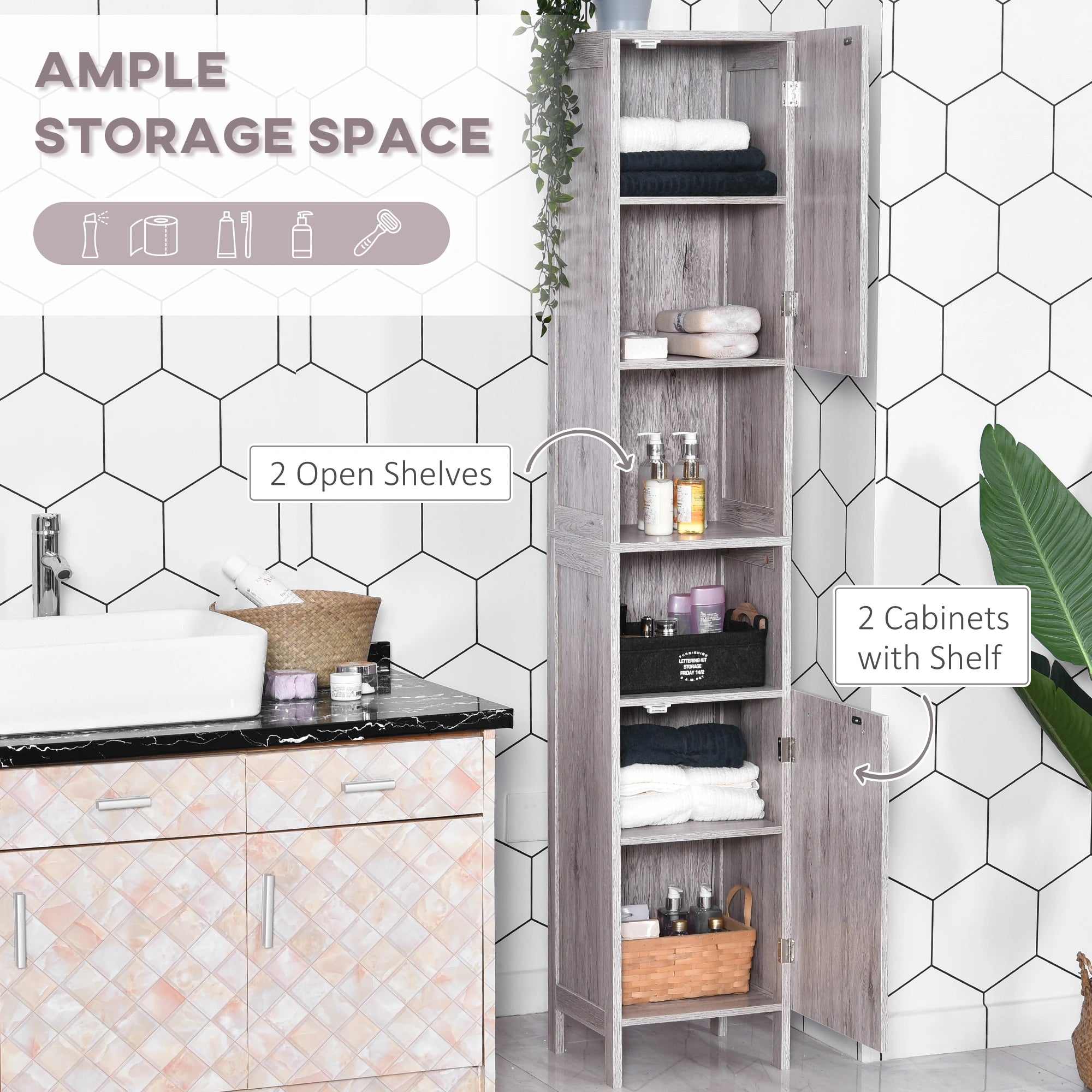 Bathroom Storage Cabinet, 68