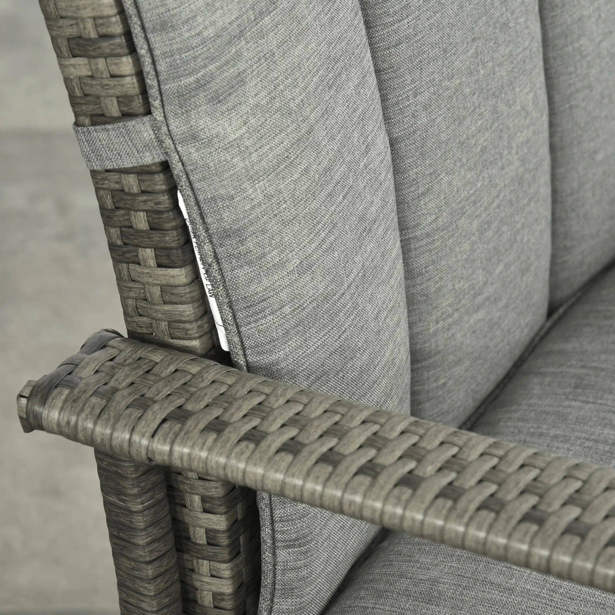 Outdoor Wicker Rocking Chair With Cushion, Mixed Grey Outdoor Rocking Chairs at Gallery Canada