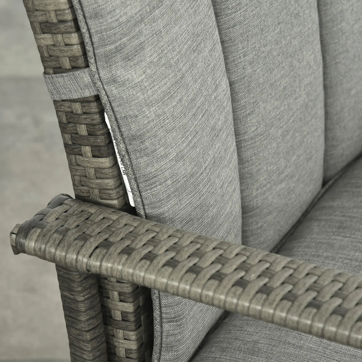 Outdoor Wicker Rocking Chair With Cushion, Mixed Grey Outdoor Rocking Chairs at Gallery Canada
