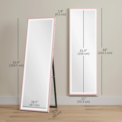 LED Mirror, Dimmable 3 Color Lights, 64