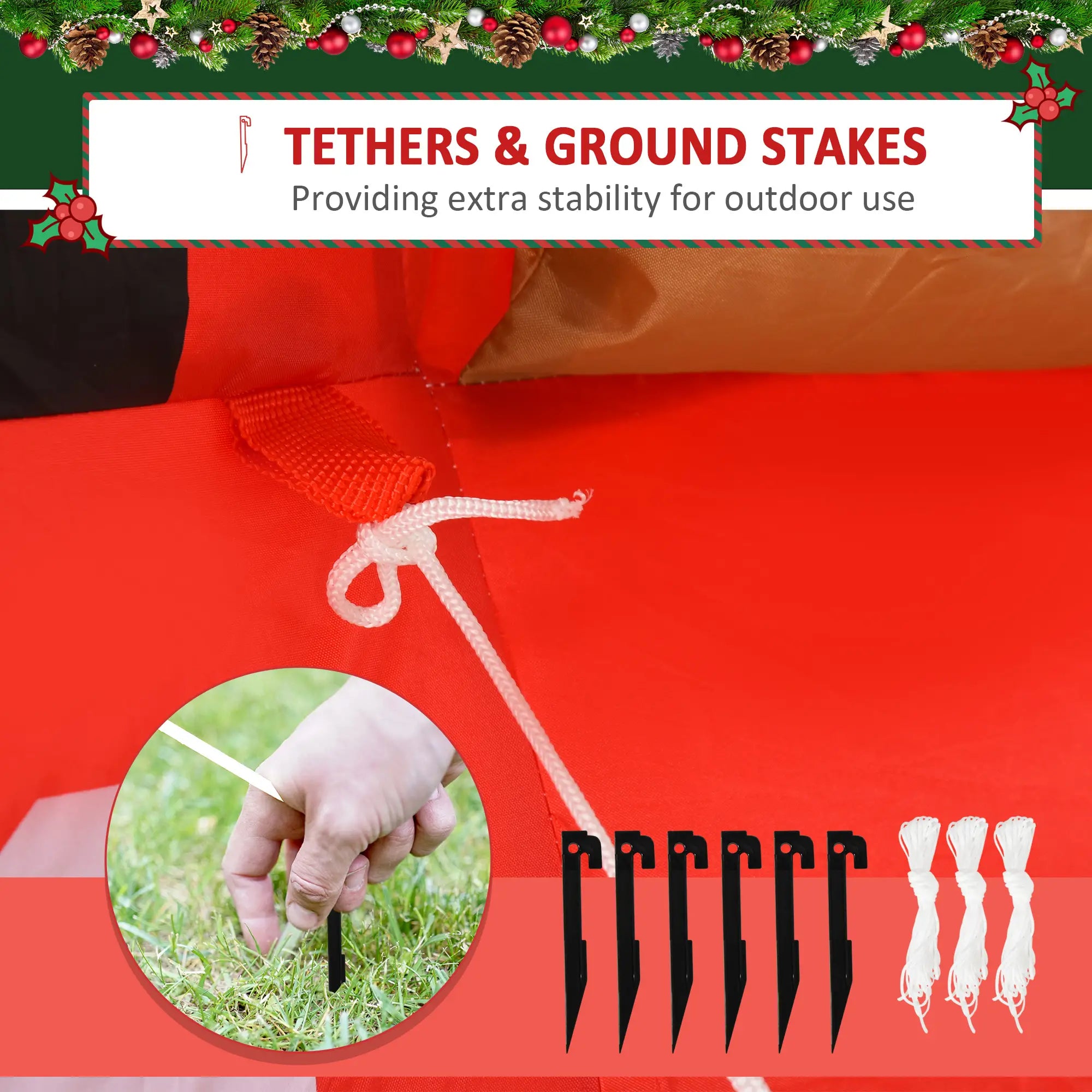 6ft Inflatable Santa Claus Driving Truck with LED Lights, Outdoor Yard Display Christmas Inflatables at Gallery Canada