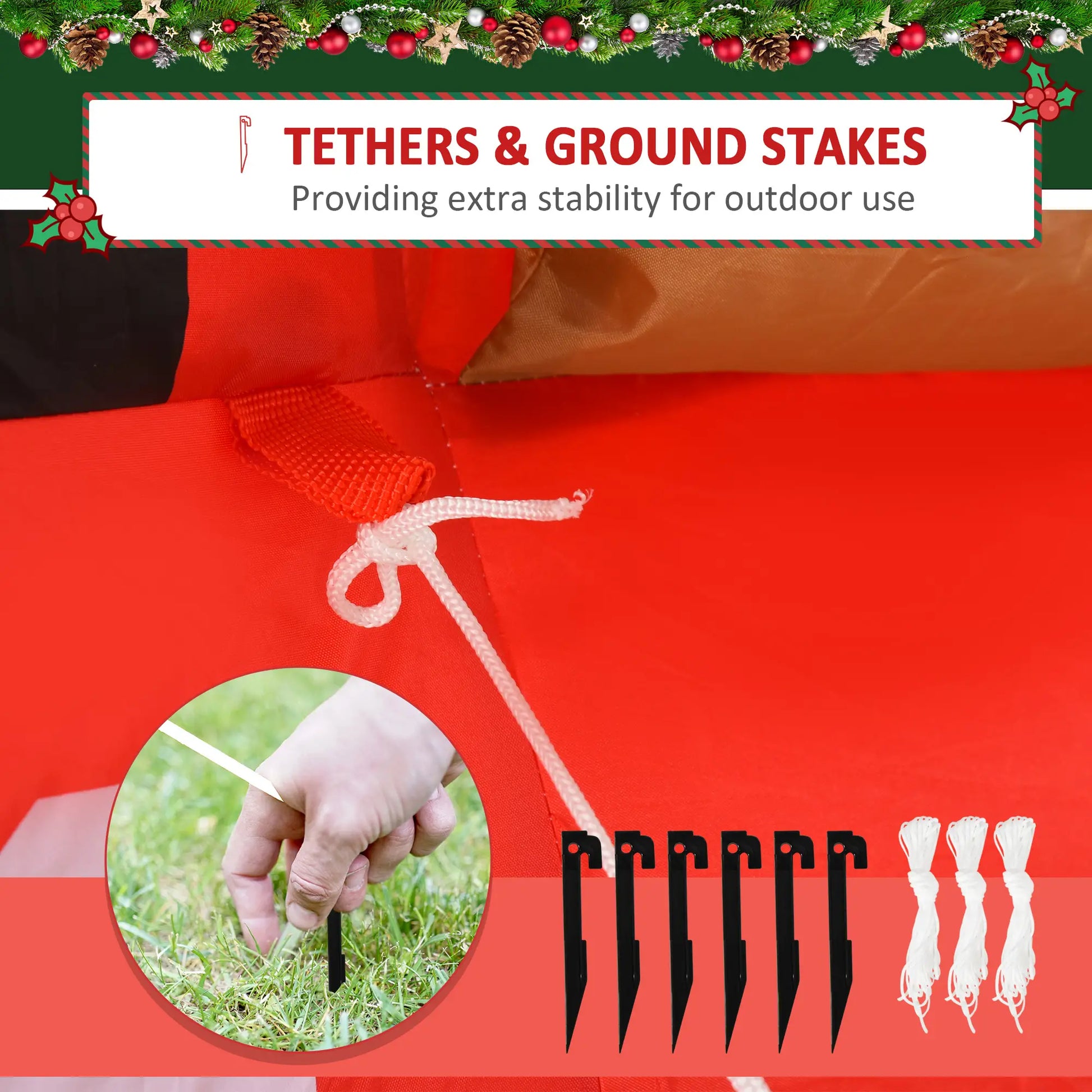 6ft Inflatable Santa Claus Driving Truck with LED Lights, Outdoor Yard Display Christmas Inflatables at Gallery Canada