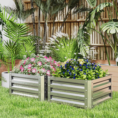 2' x 2' x 1' Raised Garden Bed, Galvanised Steel Frame, Vegetables, Flowers, Herbs, Silver Raised Garden Beds at Gallery Canada