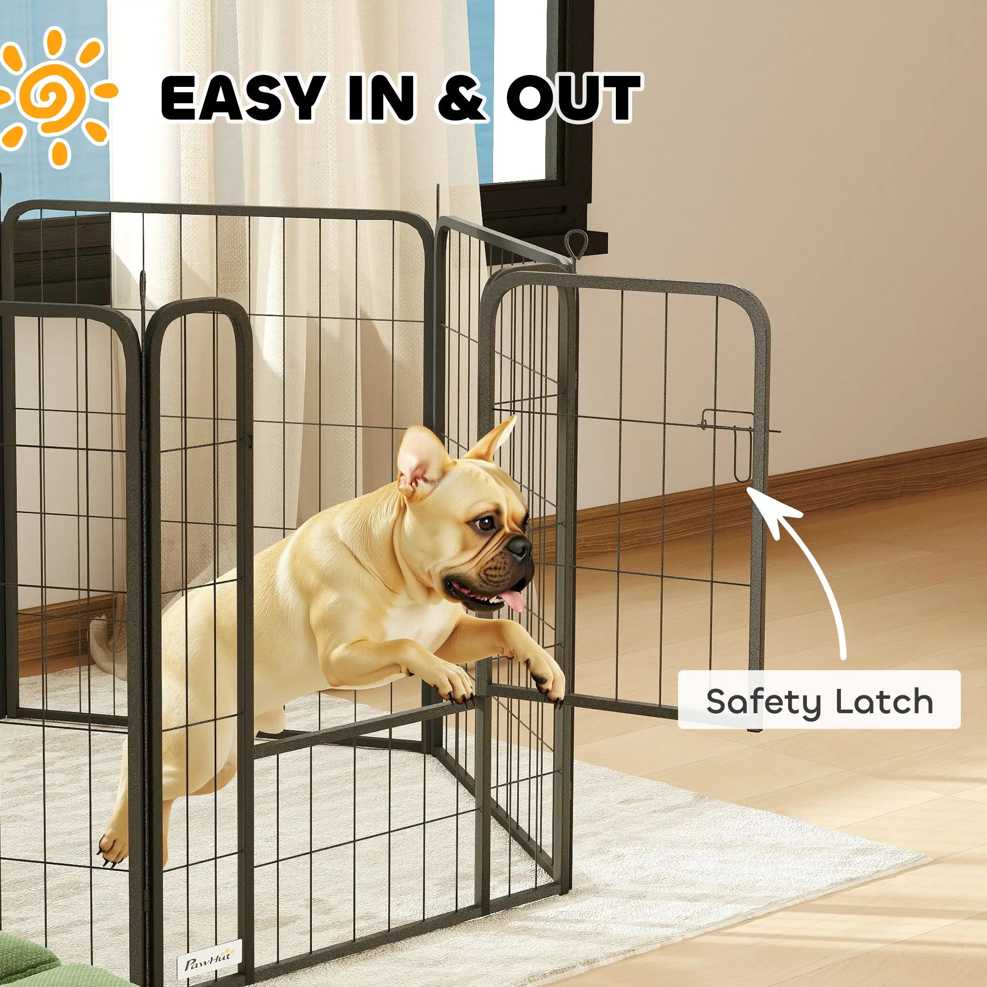 6 Panels Heavy Duty Dog Playpen, 31.5