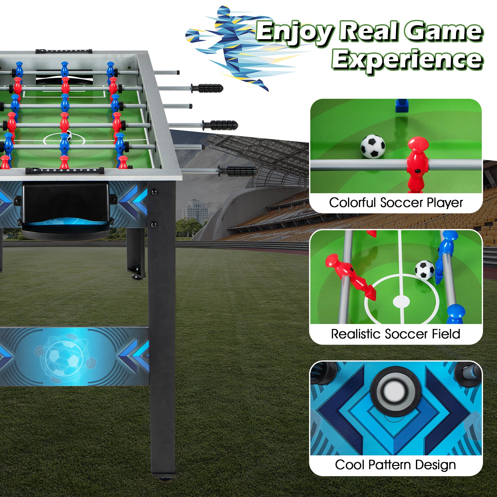 Stable Soccer Table Game With 2 Footballs For All Ages Game Room at Gallery Canada