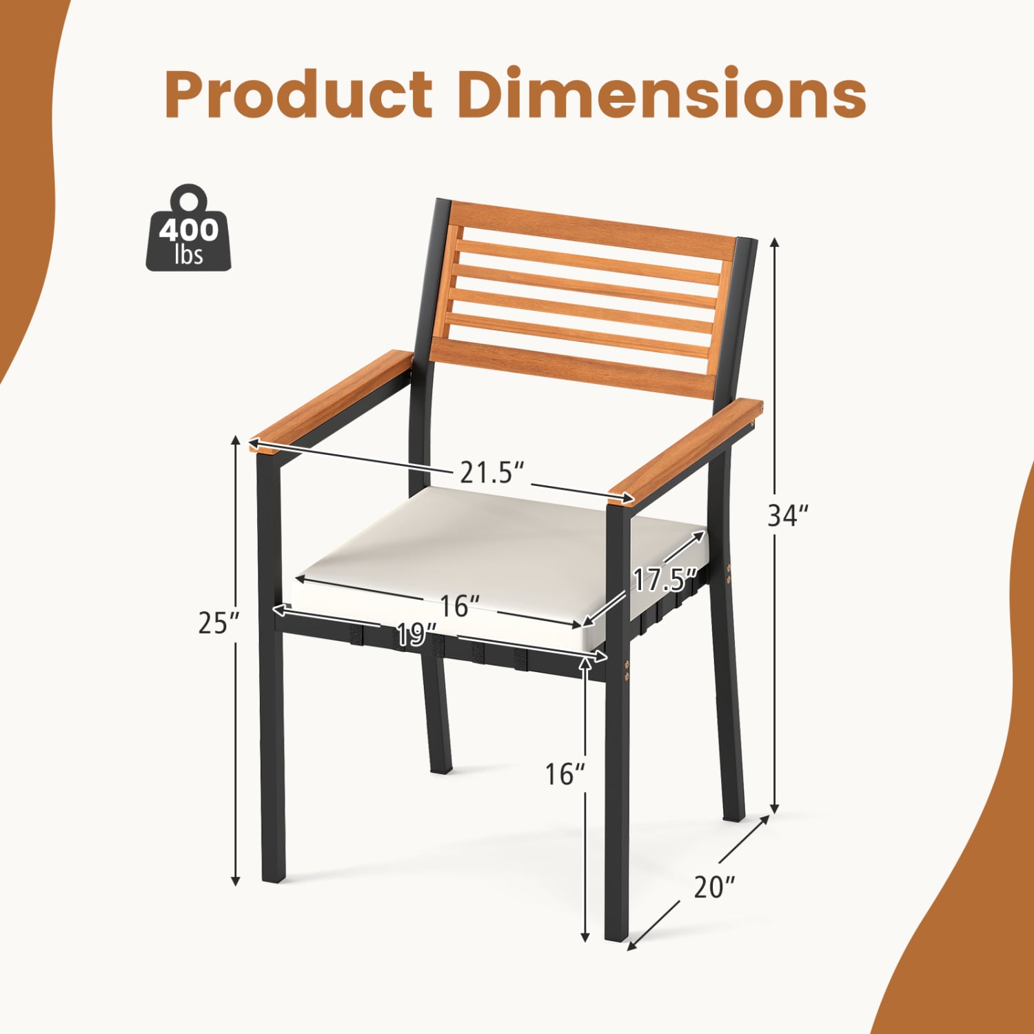 Stackable Patio Dining Chairs Set of 6 with Cushions Patio Dining Sets at Gallery Canada