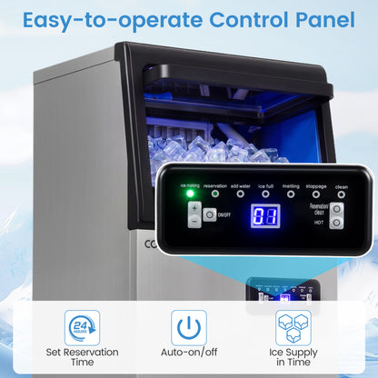 Commercial Ice Maker, Stainless Steel, 110 lbs/24H Ice Makers at Gallery Canada