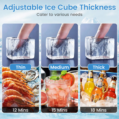 Commercial Ice Maker, Stainless Steel, 110 lbs/24H Ice Makers at Gallery Canada