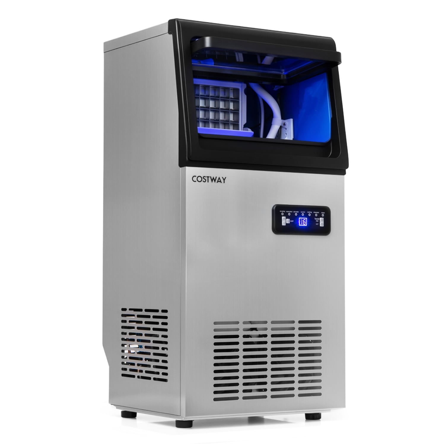 Commercial Ice Maker, Stainless Steel, 110 lbs/24H Ice Makers at Gallery Canada