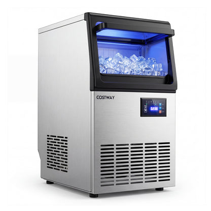 Stainless Steel Ice Maker, 30 LBS Capacity, 80 LBS Per Day, Black Ice Makers Black at Gallery Canada