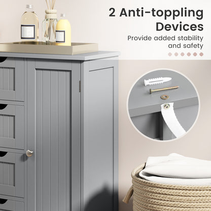 Wooden Cabinet With 4 Drawers, Gray Floor Cabinets at Gallery Canada