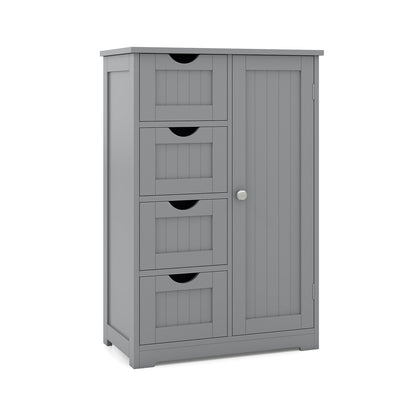 Wooden Cabinet With 4 Drawers, Gray Floor Cabinets at Gallery Canada