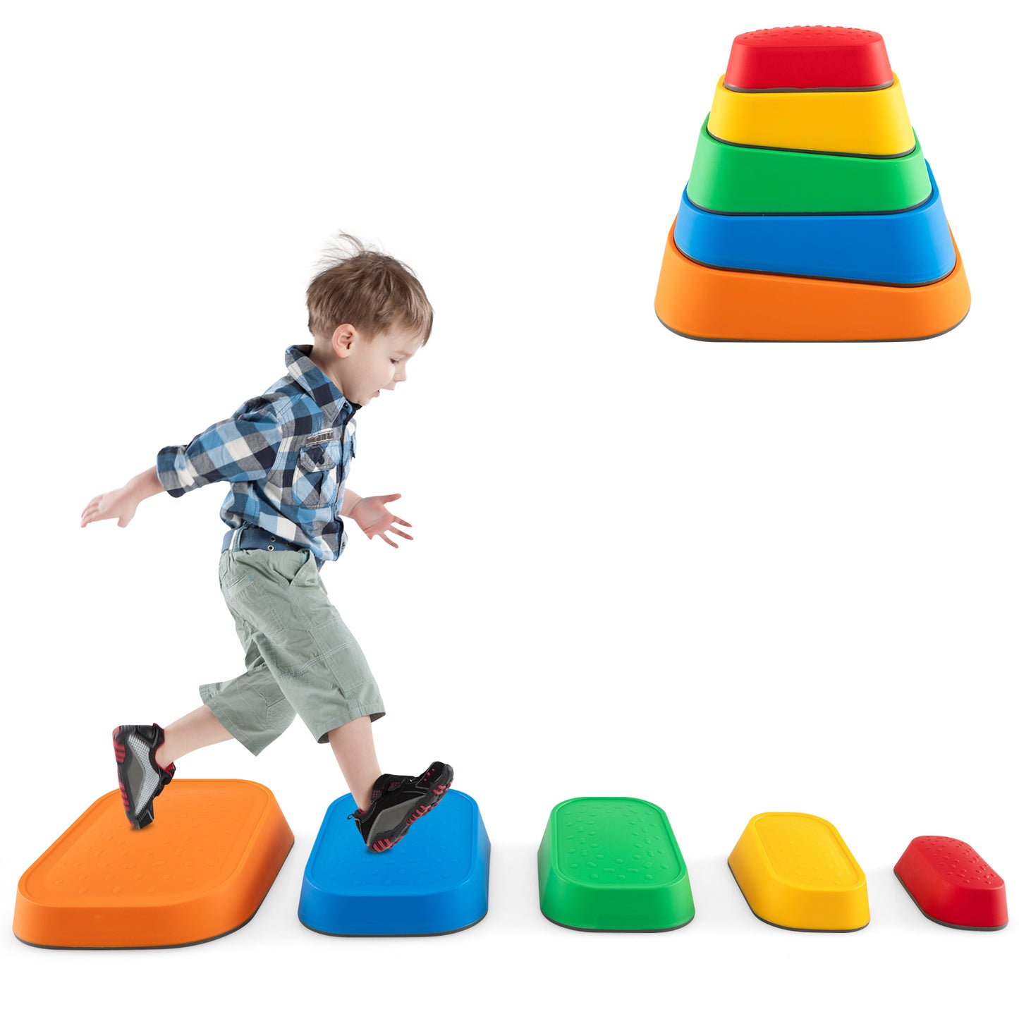 Stepping Stone for Kids 5Pcs Non-Slip Toddler River Stone Set, Multicolor Toy Sports at Gallery Canada