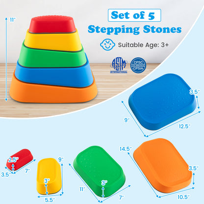 Stepping Stone for Kids 5Pcs Non-Slip Toddler River Stone Set, Multicolor Toy Sports at Gallery Canada