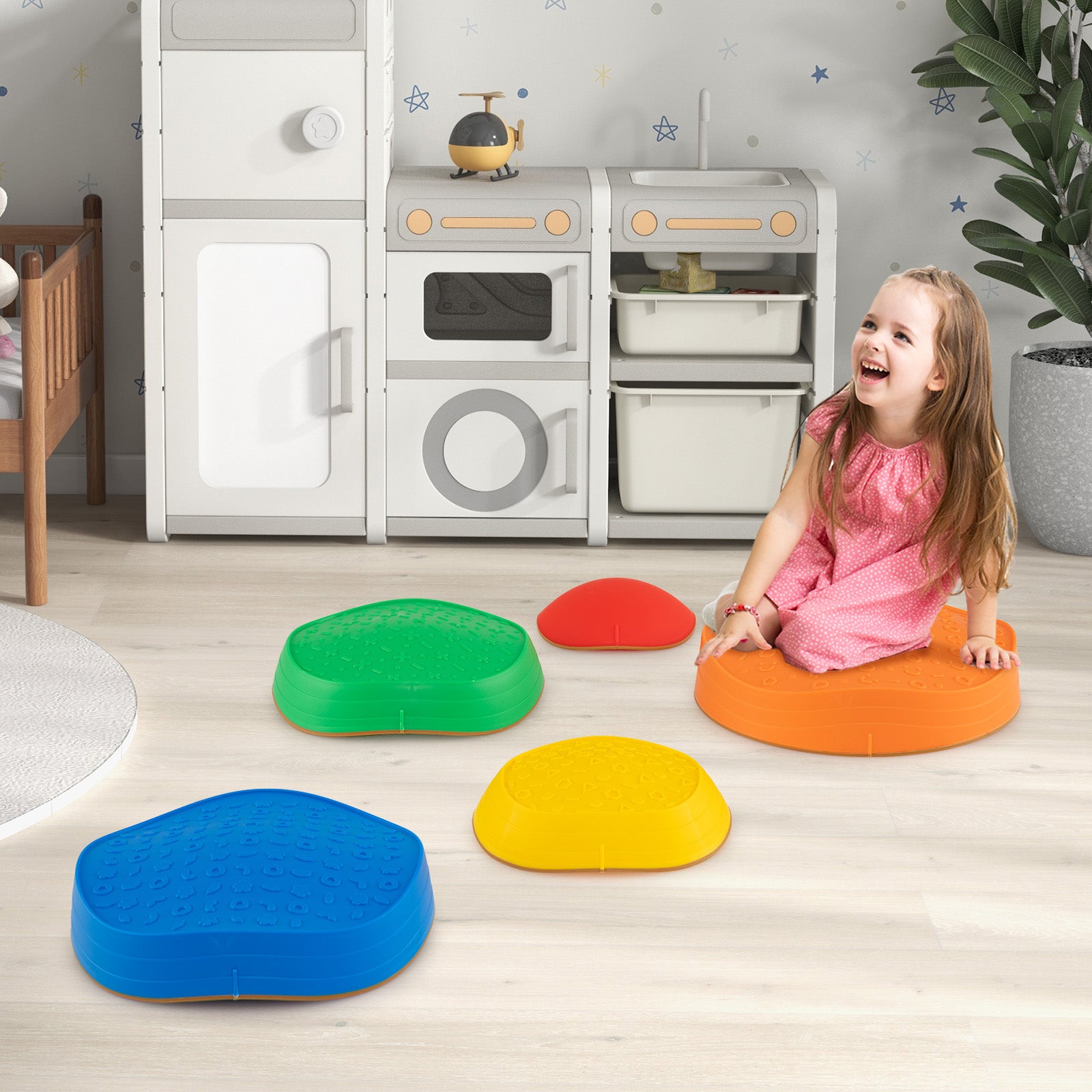 Kids Non-Slip Balance Stepping Stones, 5 PCS, Multicolor Toy Sports at Gallery Canada