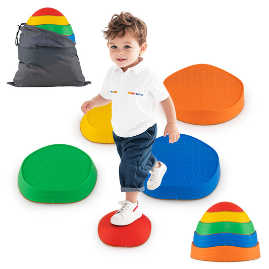 Kids Non-Slip Balance Stepping Stones, 5 PCS, Multicolor Toy Sports Multicolor at Gallery Canada