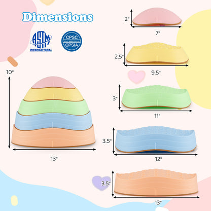 Kids Stepping Stones, 5 PCS Non-Slip Balance Stones, Macaron Toy Sports at Gallery Canada