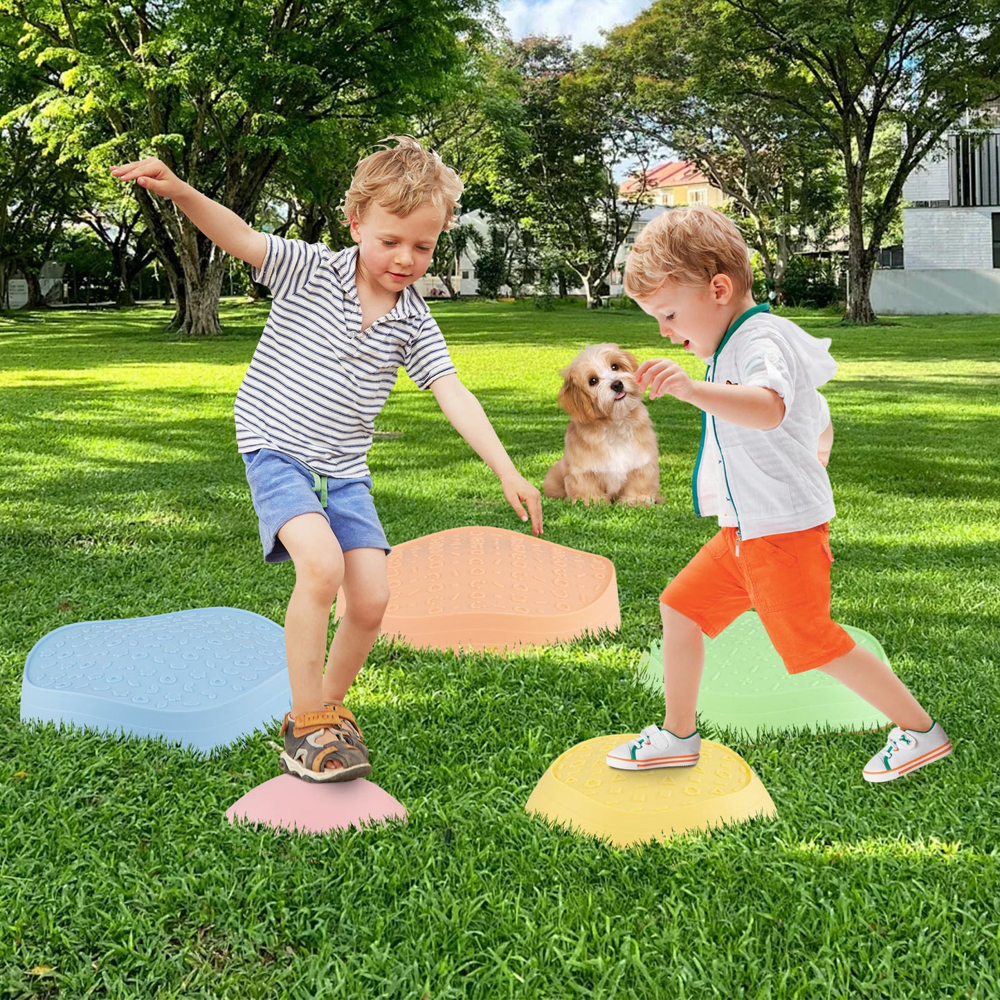Kids Stepping Stones, 5 PCS Non-Slip Balance Stones, Macaron Toy Sports at Gallery Canada