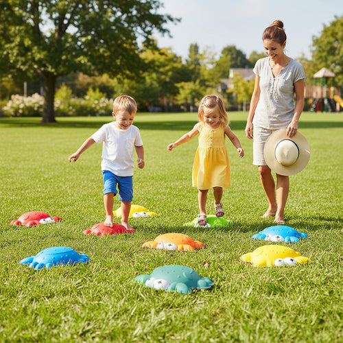 Stepping Stones for Kids 9 Pieces Non-Slip Toddler Stepping Stones Balance Sensory Toys, Multicolor