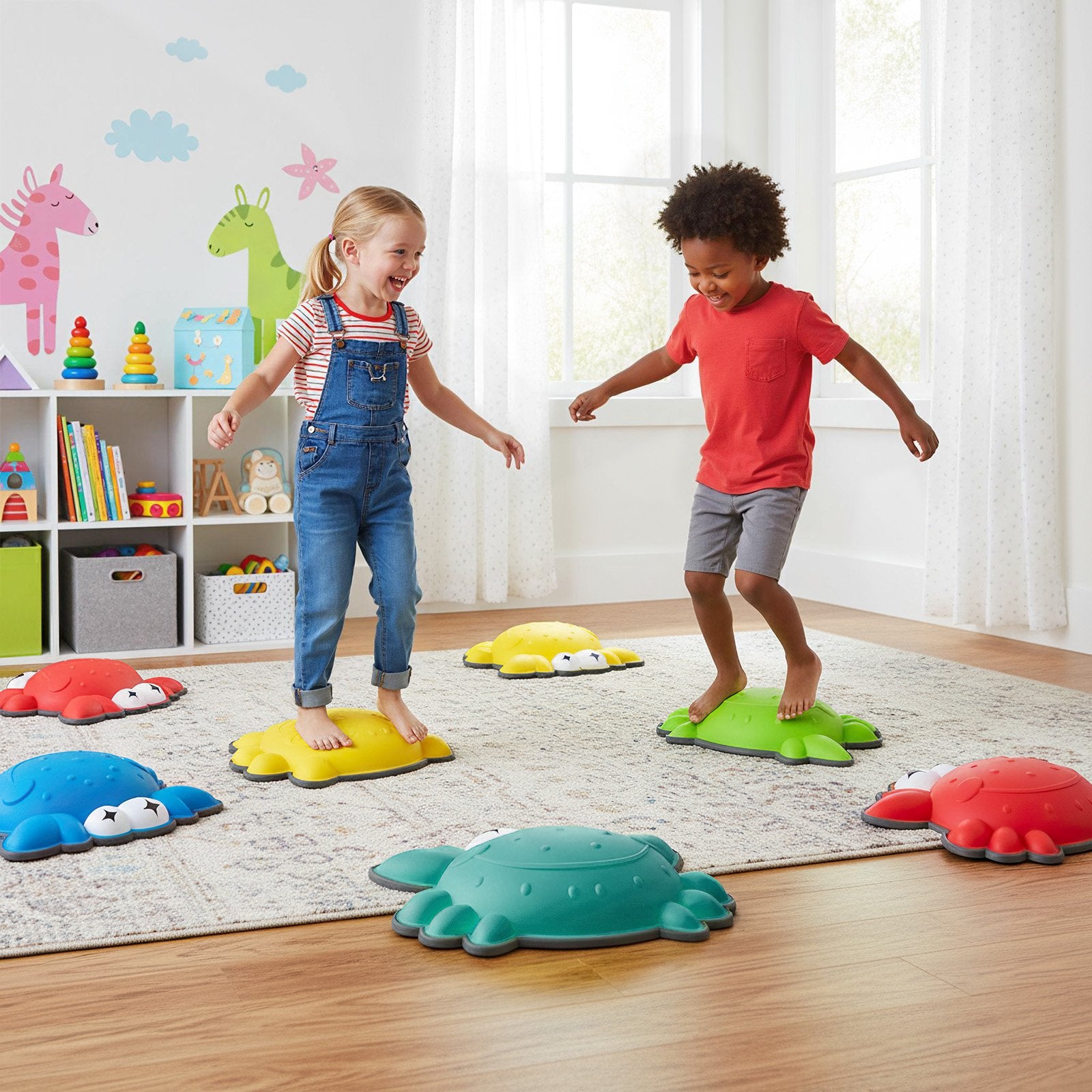 Stepping Stones for Kids 9 Pieces Non-Slip Toddler Stepping Stones Balance Sensory Toys, Multicolor Lawn Games at Gallery Canada