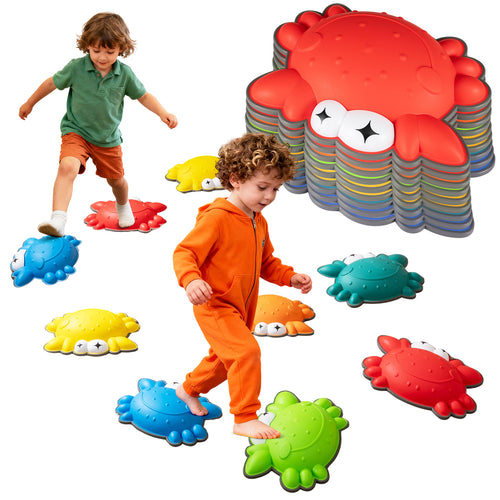Stepping Stones for Kids 9 Pieces Non-Slip Toddler Stepping Stones Balance Sensory Toys, Multicolor
