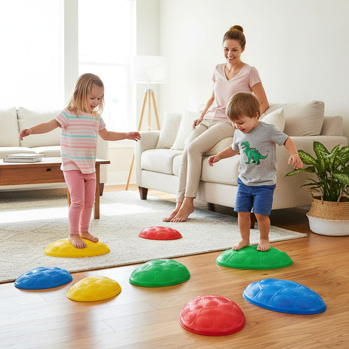 Stepping Stones for Kids 8 PCS Non-Slip Toddler Stepping Stones Balance Sensory Toys, Multicolor