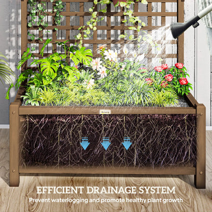 Wood Planter With Trellis, Raised Garden Bed, Privacy Screen Wooden Planter Boxes at Gallery Canada