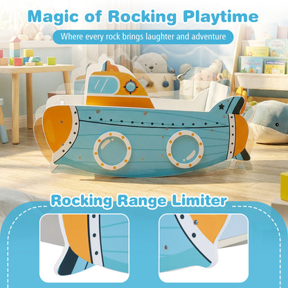 Submarine Wooden Climbing Toy with Rotating Propeller and Rocking Climber Climbers & Slides at Gallery Canada