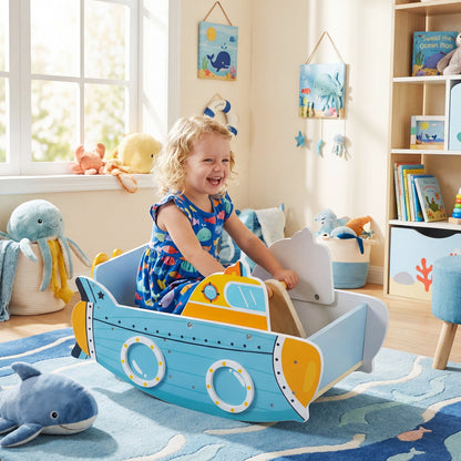 Submarine Wooden Climbing Toy with Rotating Propeller and Rocking Climber Climbers & Slides at Gallery Canada