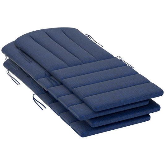 Patio Chair Cushions, High Back Adirondack, High-Density Foam, Set of 4, Navy Blue Patio Chair Cushions Navy Blue at Gallery Canada