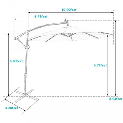 Summer Patio Luxury Bundle: 5-Pc Rattan Furniture Set 8-in-1 Water Slide & 10ft LED Offset Umbrella Outdoor & Patio Furniture at Gallery Canada